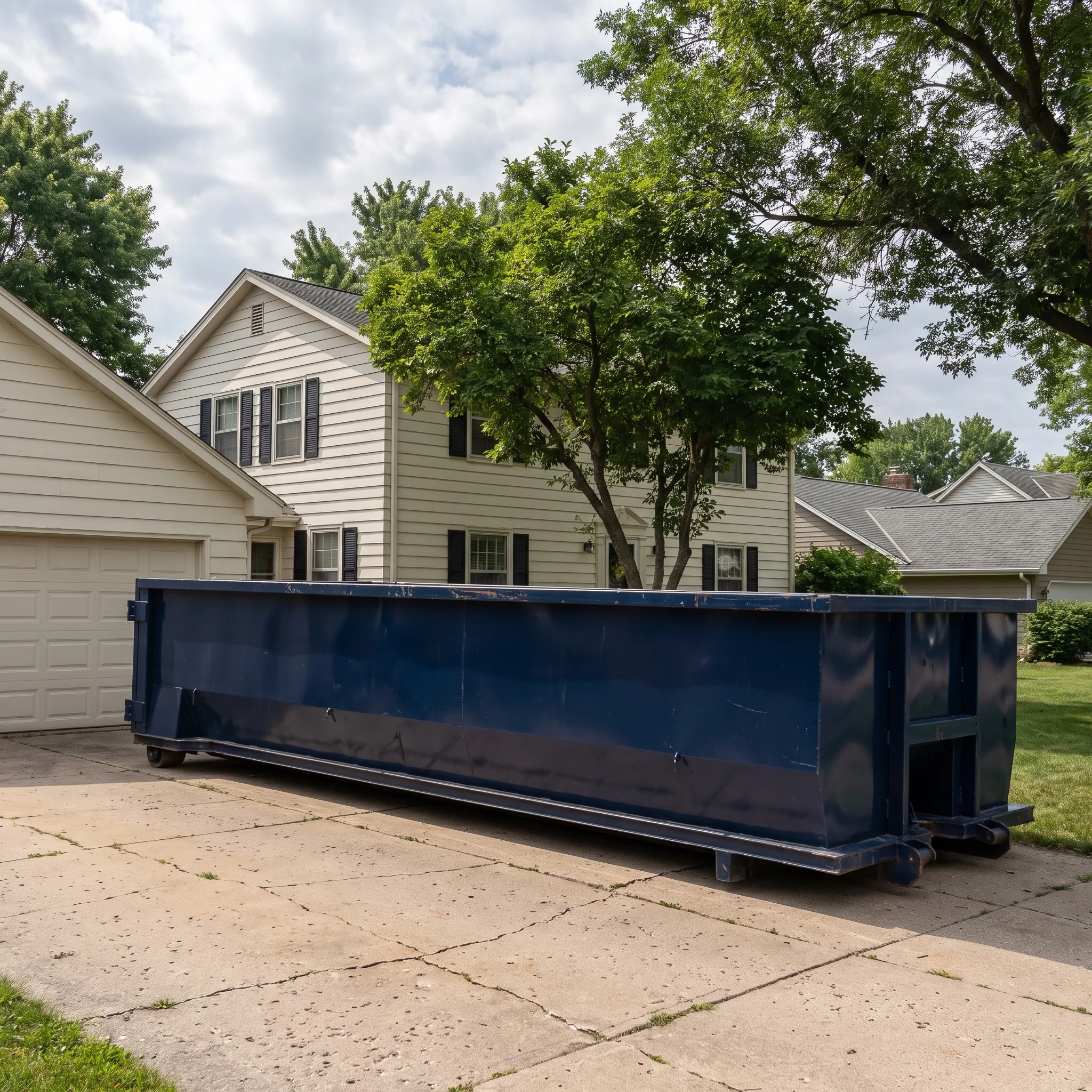 Dumpster on a Naperville, IL job site
